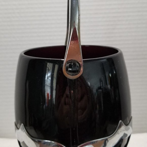 Vintage Farber Bros and Cambridge Glass Tally Ho Amethyst Ice Bucket - Picture 4 of 8